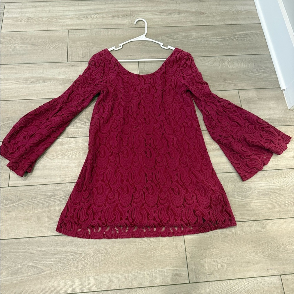 GBX Burgundy Lace Mini Dress
